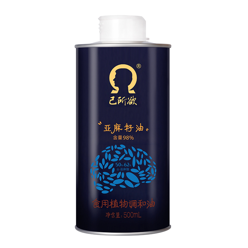 己所欲亚麻籽油家庭款单瓶500ml