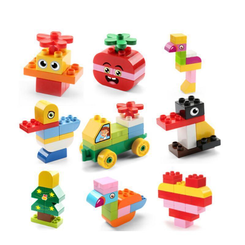 费乐feelo大颗粒积木130颗粒奇妙动物乐园1616彩盒装多变认知类男孩