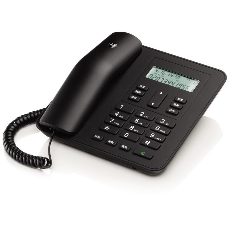 摩托罗拉(MOTOROLA) CT310C普通家用/办公话机来电显示电话机商务有绳座机(黑色)