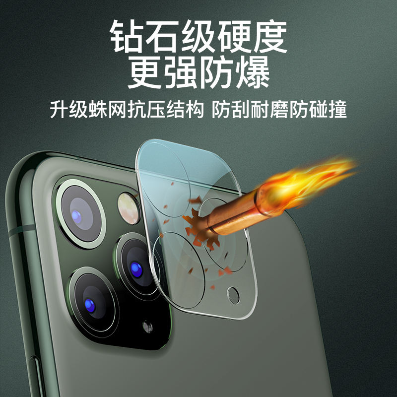 古尚古 iPhone12镜头膜苹果12promax后摄像头保护膜iphone其他型号苹果12[超清全覆盖★无损像素]2片
