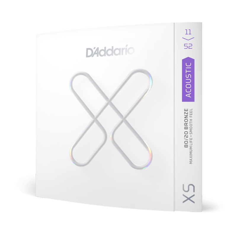 达达里奥(D’Addario) XSAPB1152美国进口民谣吉他琴弦 1152防锈镀膜钢弦芯 较细11-52磷铜