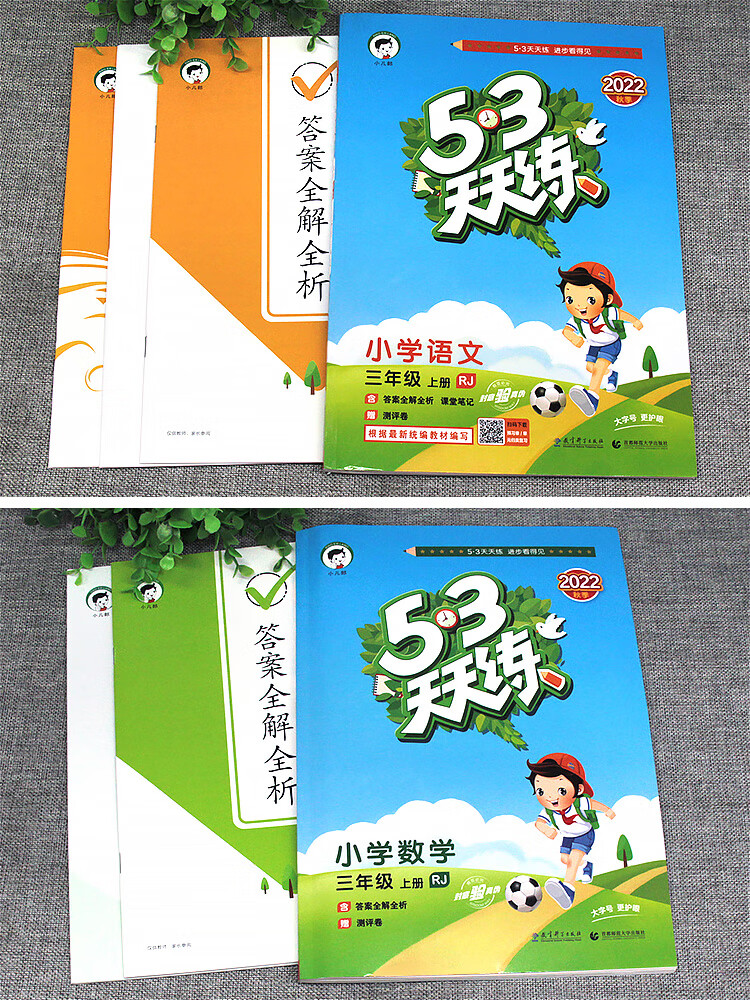 2023新版53天天练三年级上册语文数学英语全套同步练习册人教版北师版教科版小学3年级下册同步训练一课一练试卷测试卷5+高清大图