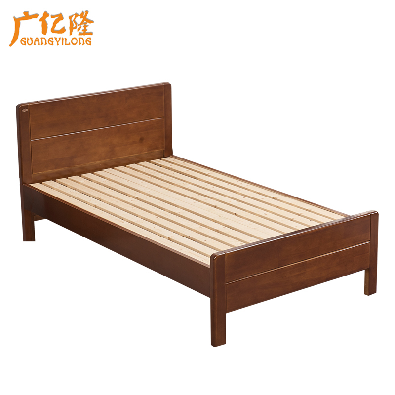 广亿隆实木床宿舍公寓木床颜色可选可定制高清大图