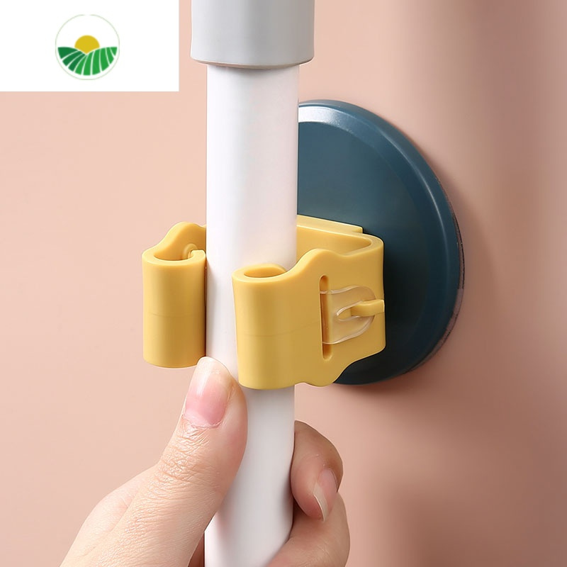 三维工匠拖把挂钩卫生间墙壁挂夹扫把器免打孔卡挂物钩