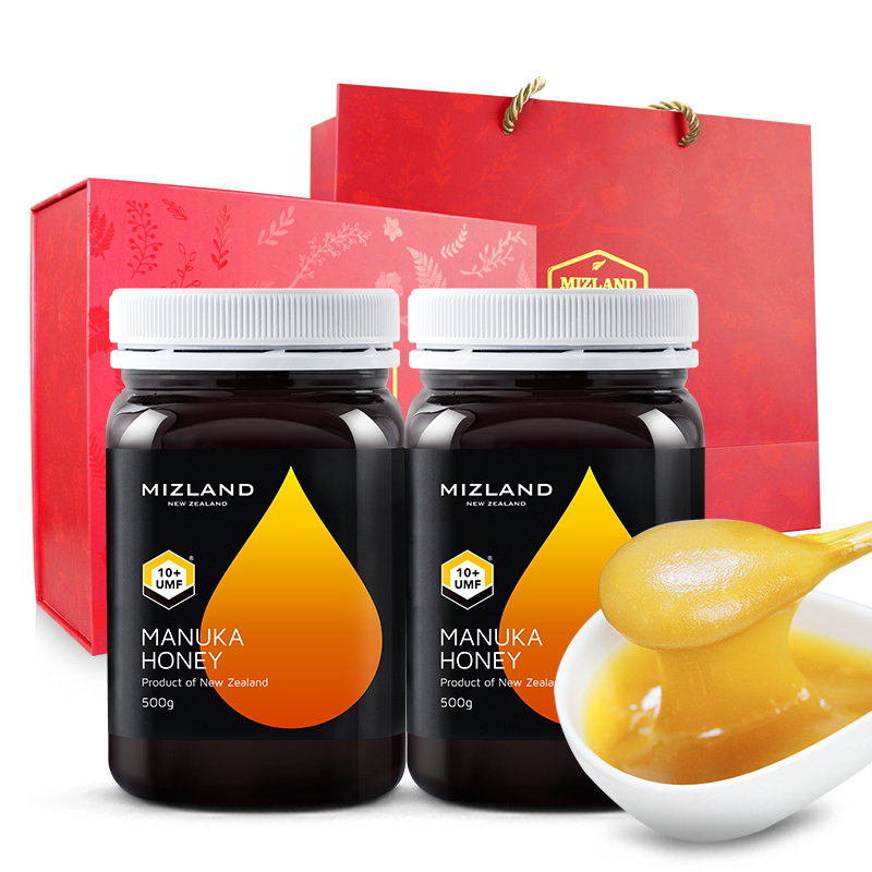 麦卢卡蜂蜜 原装进口 新西兰蜂蜜 蜜滋兰UMF麦卢卡蜂蜜10+500g两瓶礼盒装1000g 滋补蜂蜜 其他