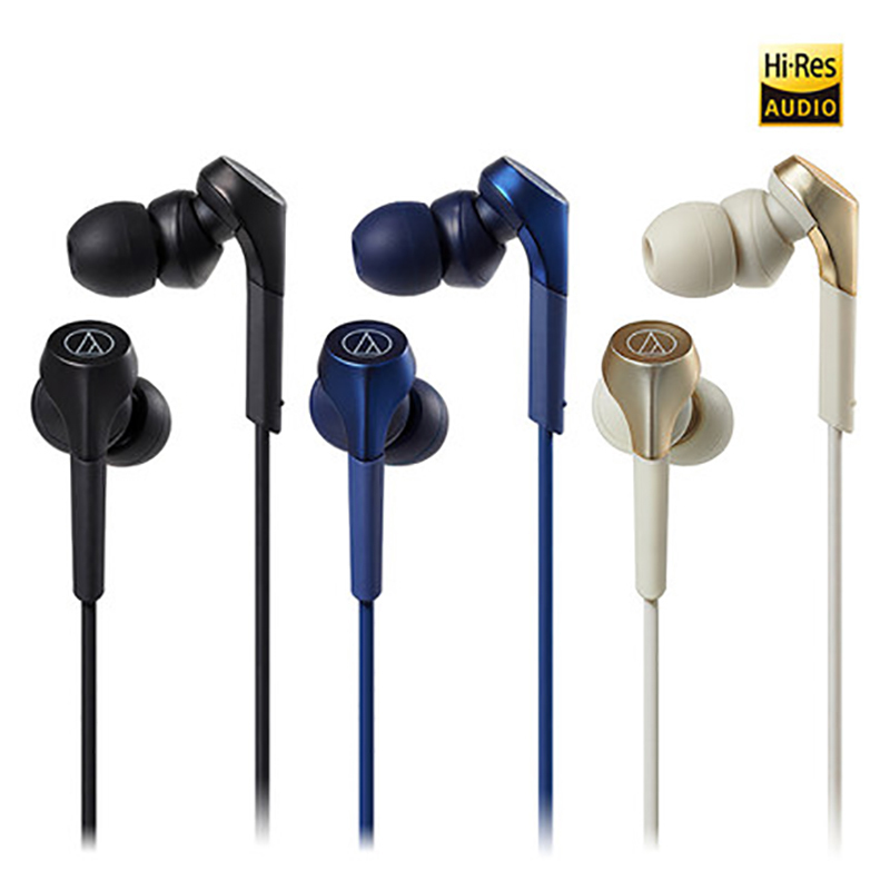 Audio Technica/铁三角 ATH-CKS550XIS 香槟金 重低音手机通话入耳式耳机