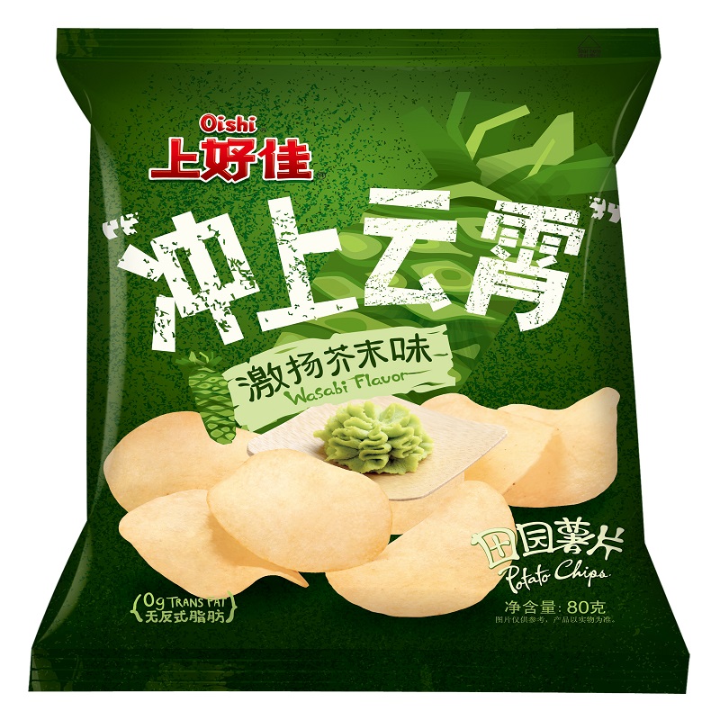 上好佳田园薯片激扬芥末味80g
