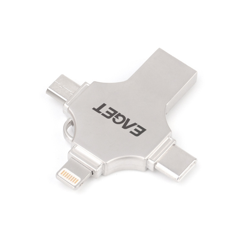 忆捷(EAGET) CF12 32G 苹果安卓type-c四合一U盘 手机电脑两用 优盘 单位:个