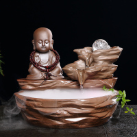 创意流水实用摆件新婚庆送结婚礼物开业礼品欧式加湿器家居装饰品L
