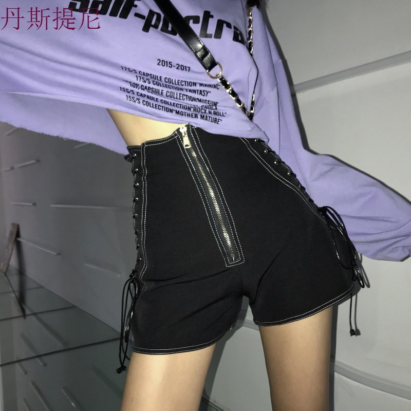 港味2018新款韩版宽松显瘦高腰阔腿短裤女装学生夏季时尚休闲裤子