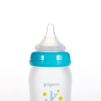 贝亲(pigeon)自然实感宽口径硅橡胶护层彩绘玻璃奶瓶160ml(树)