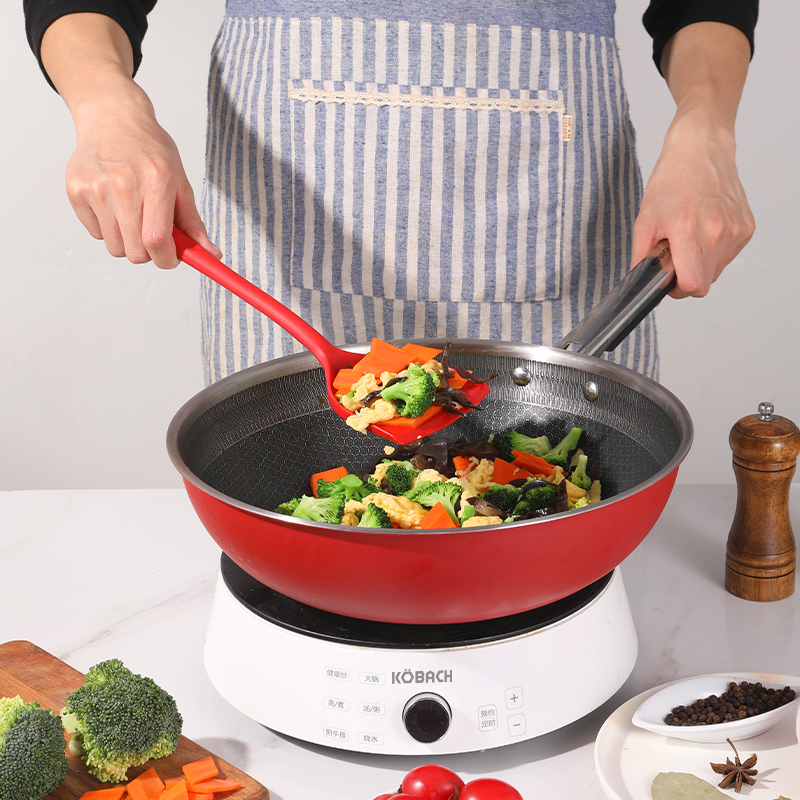 康巴赫硅胶锅铲勺 不粘锅炒锅专用护锅铲子 煎锅平底锅炒菜铲子耐高温高清大图