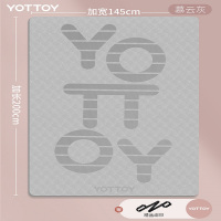 yottoy瑜伽垫 双人超大加厚加宽加长防滑地垫儿童家用舞蹈练功健身垫 灰色 15mm