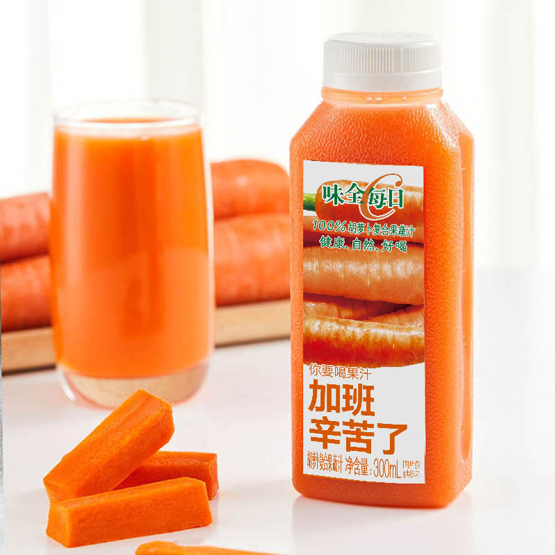 味全每日C胡萝卜汁 300ml*12瓶整箱 果汁含量100% 畅享C活力 释放满满元气 冷藏果蔬饮品