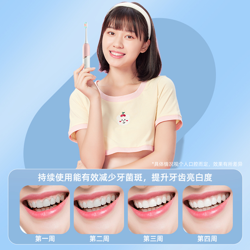 haier海尔电动牙刷成人男女情侣款套装全自动充电款超声波防水软毛牙刷