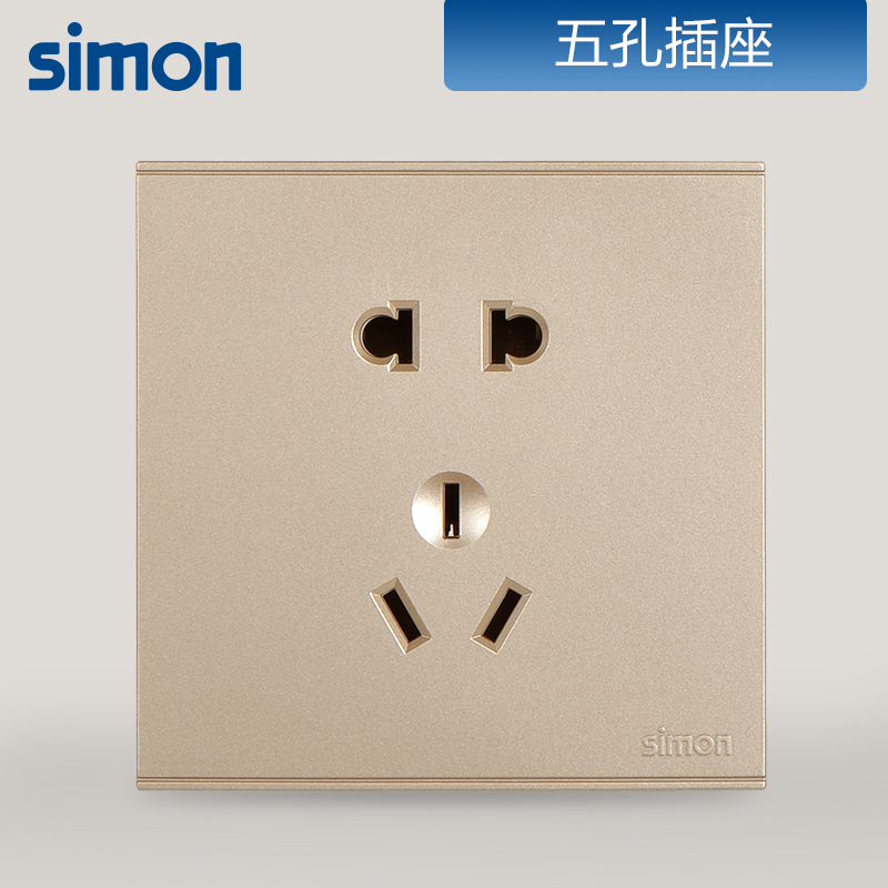 西蒙(simon)旗舰店86型E6系列开关插座二三插五孔电源墙壁开关插座面板