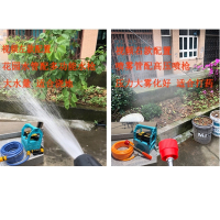 便携式充电自吸泵12v园林浇菜水泵打药泵浇花农用电动喷雾泵 桔色 14A锂电+30米浇菜