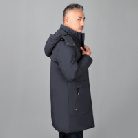 【品质好货】男装冬季新款商务休闲男士羽绒服男中老年爸爸装加厚保暖纯色百搭中长款连帽羽绒服男士外套男大码男装衣服轻奢世家