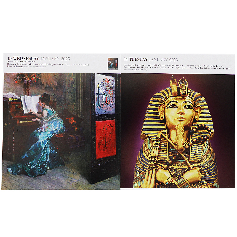 2025年画廊日历 艺术 [正版]2025年画廊日历艺术每天一页 英文原版 Art Page A Day Gallery高清大图
