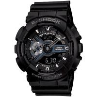 CASIO 男士时尚黑色复古运动腕表经典模拟数字显示设计