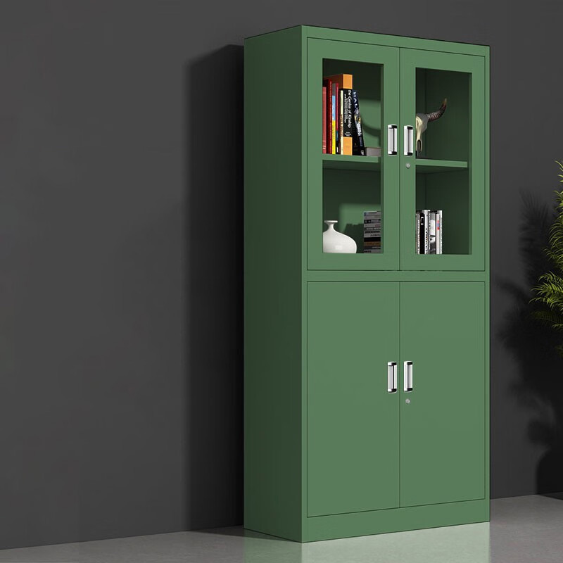 东升顺绿色铁皮文件柜办公室档案柜资料柜财务凭证柜钢制办公柜加厚等器高清大图