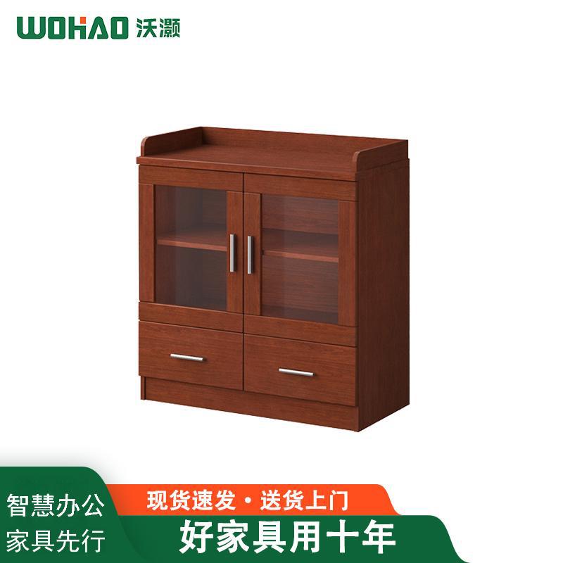 沃灏 办公茶水柜 边柜储物柜 油漆茶水柜 办公矮柜 碗柜备餐柜高清大图