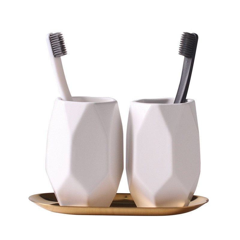 北欧漱口杯网红款套装牙缸牙刷杯情侣创意一对杯洗漱杯