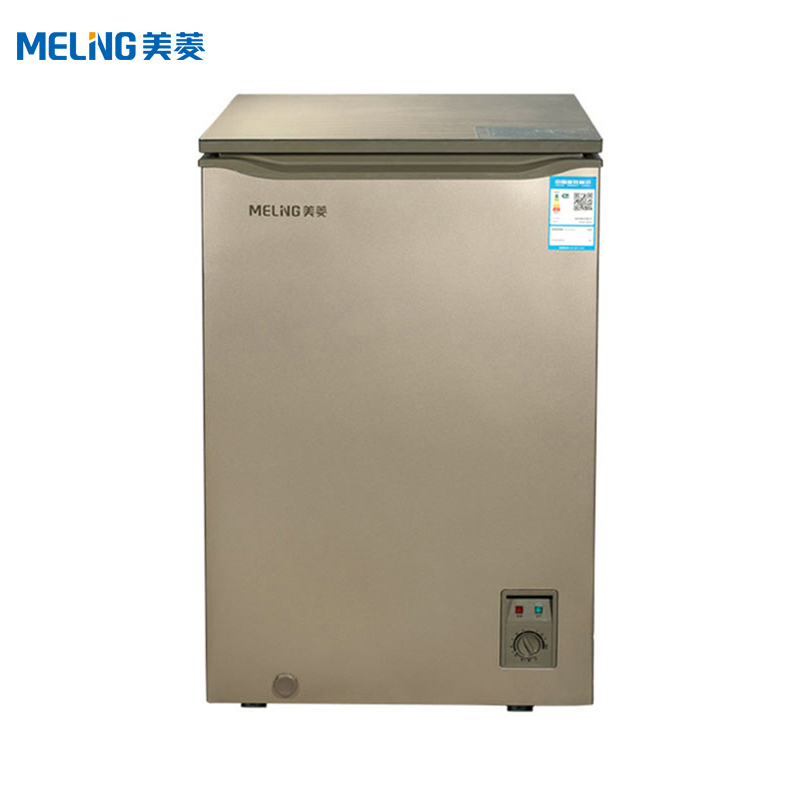 美菱(MELING)BC/BD-106DTB 106升单温冷藏冷冻转换冰柜 超薄门体 PCM内胆(咖啡金)