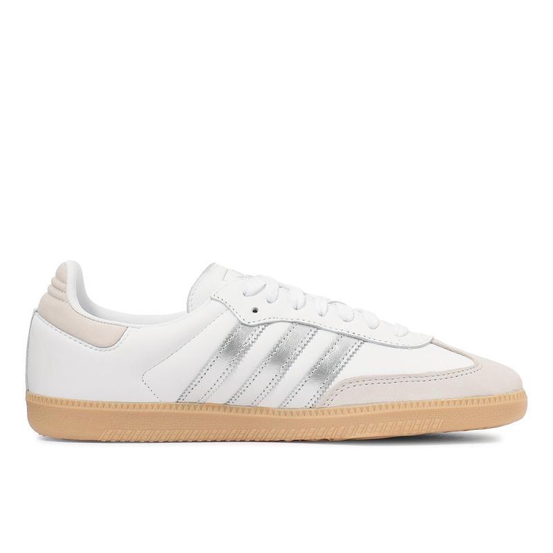 阿迪达斯(adidas)女鞋复古板鞋休闲鞋纹理 gum 外底银色三线舒适
