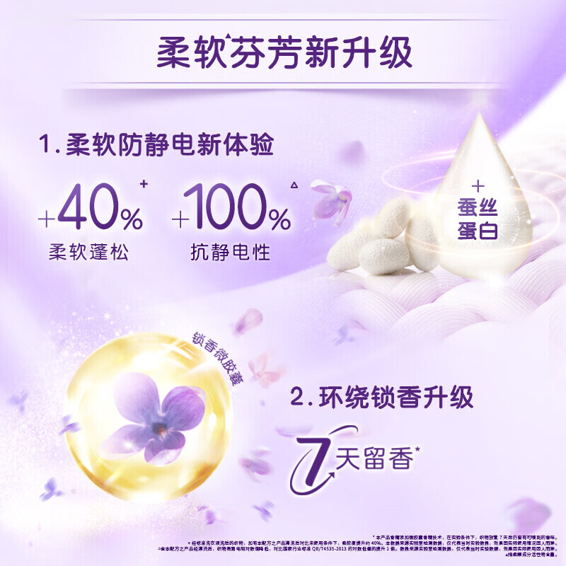 金纺 衣物柔顺剂恬静薰衣草3.8kg 包装随机高清大图
