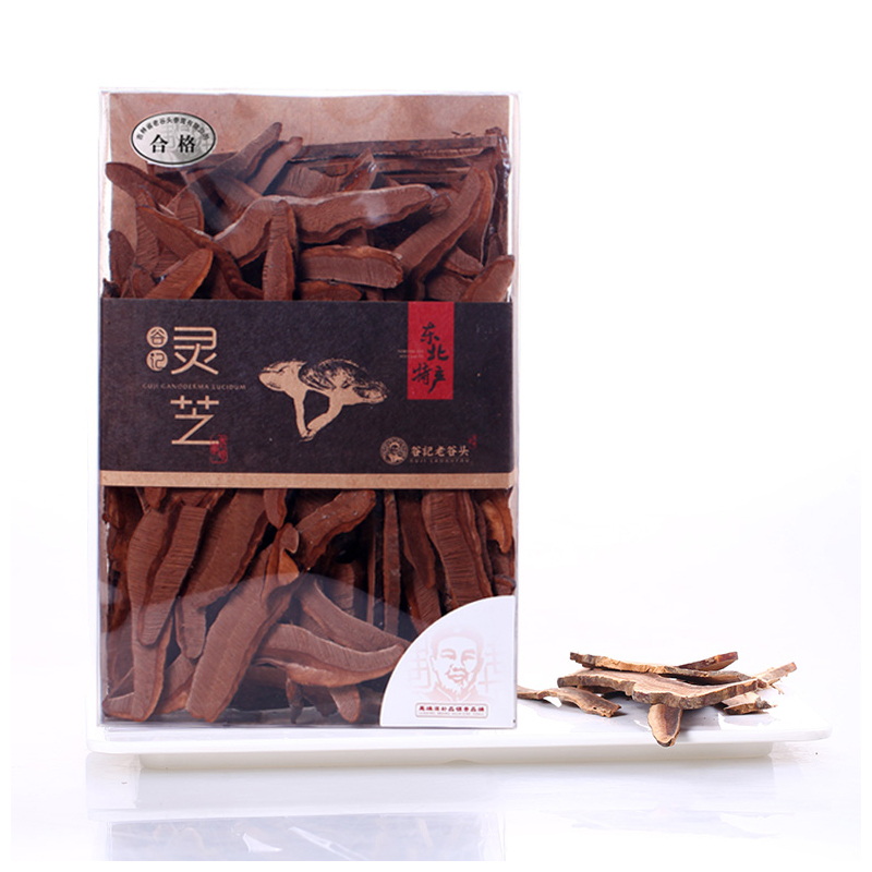 谷记老谷头(GUJI LAOGUTOU) 紫灵芝切片 半野生灵芝 灵芝片 250g 煲汤泡酒 滋补保健