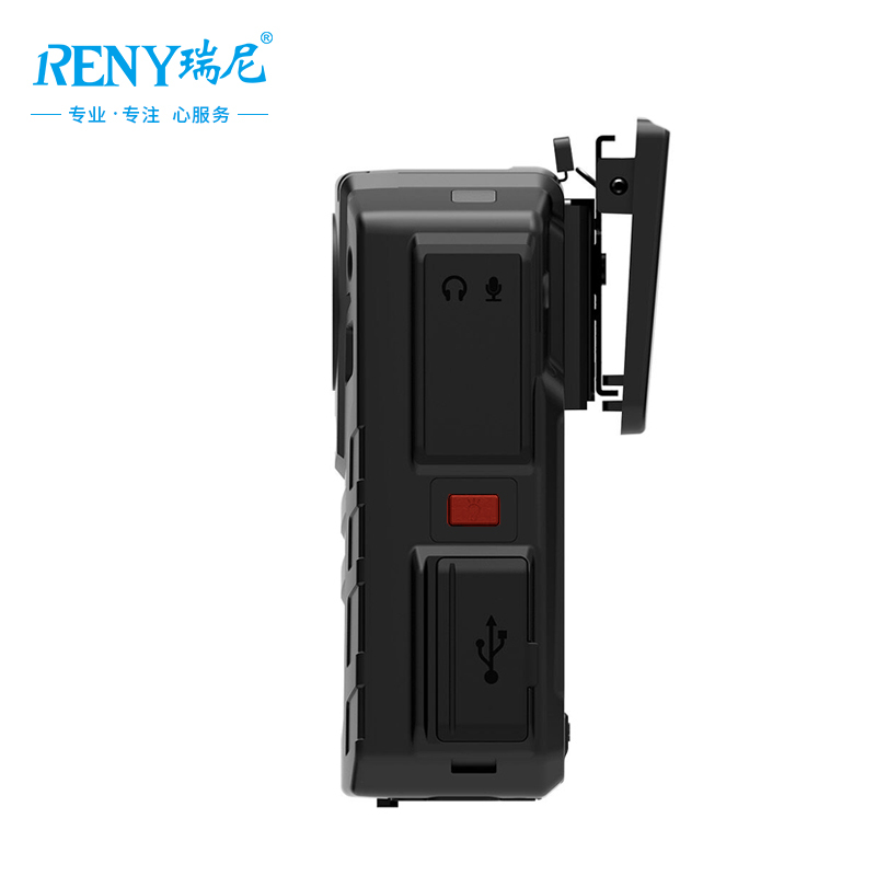 瑞尼RN-A9D工作执法记录仪32G防摔高清夜视便携对讲机执勤双电池保安巡查办公通讯设备 红外夜视现场公务执法仪黑色