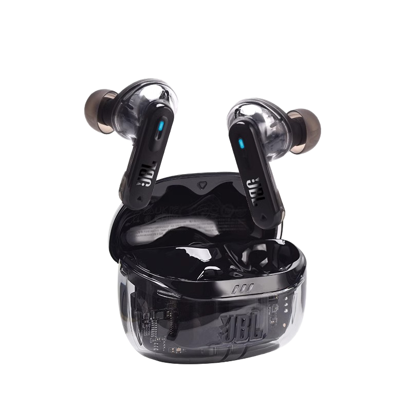 JBL TUNE BEAM2琉璃荚二代蓝牙耳机入耳式无线降噪运动跑步防水黑色透明款
