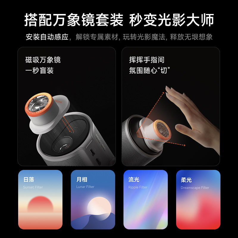 极米Play 6 户外全能套装 投影仪便携家庭影院 1080P云台投影 哈曼卡顿音响高清大图