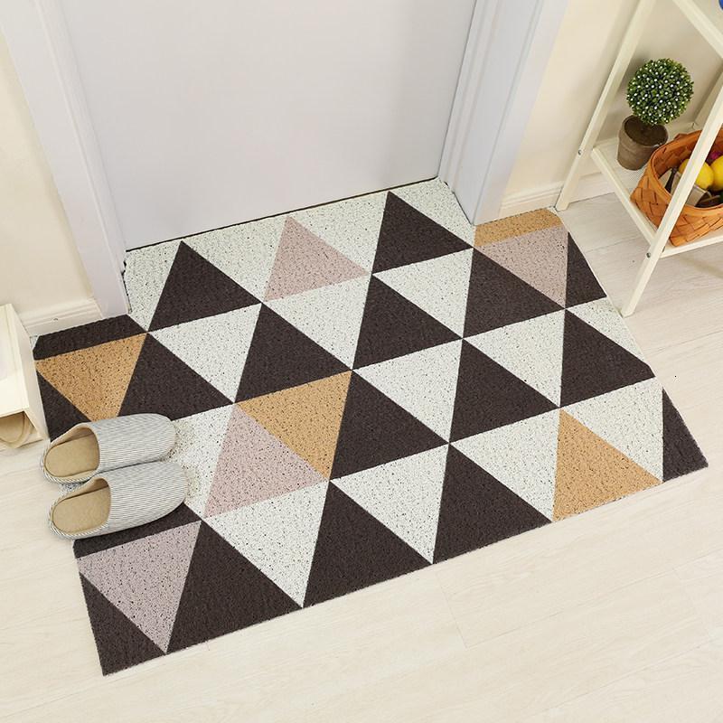 美帮汇入户脚垫地垫垫进丝圈卫生间浴室防滑垫子厅家用地毯 简约几何 60*120cm