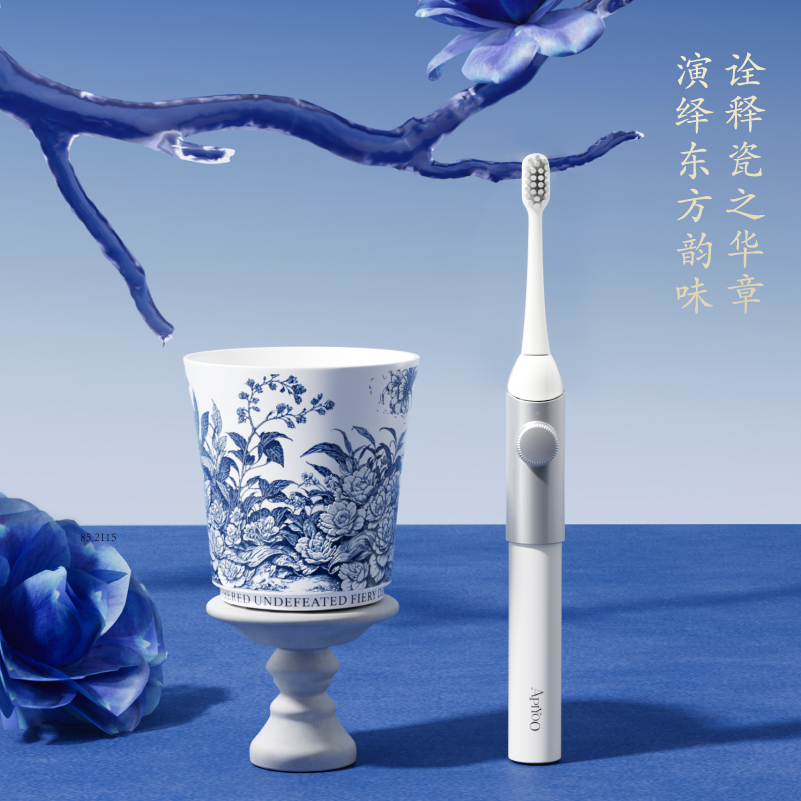 艾优 元首瓷青花瓷礼盒-观海(无级变速牙刷+迷你高速吹风机+陶瓷杯)T24高清大图