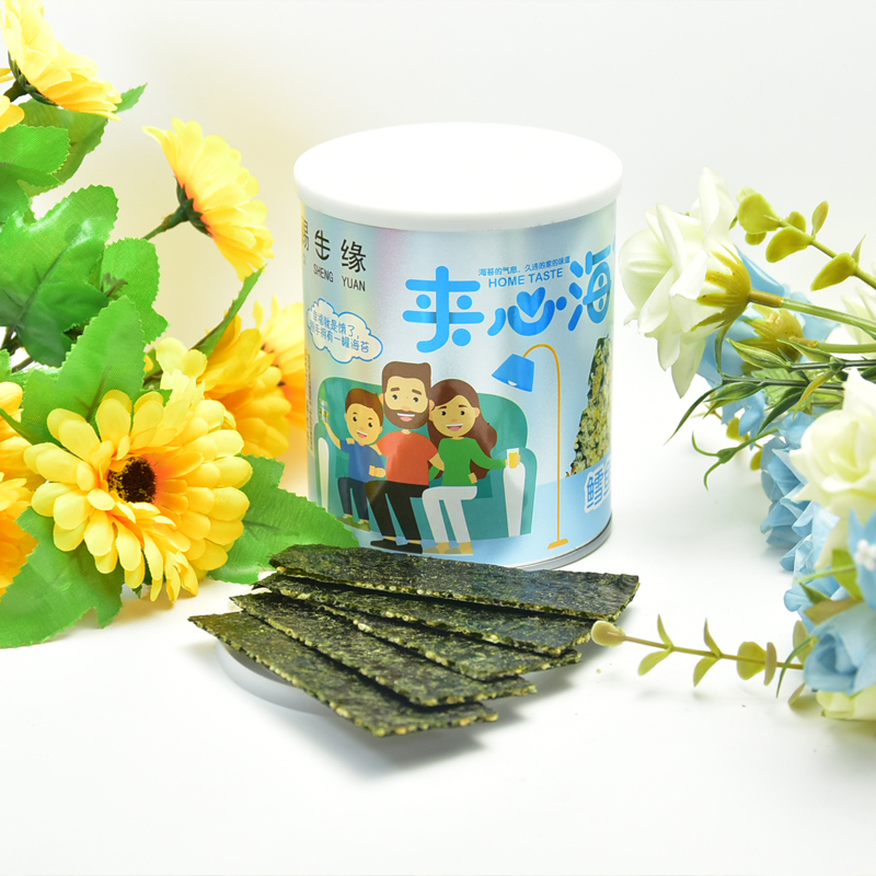 赐生缘夹心海苔袋装礼盒 休闲零食海苔肉松夹心脆海苔卷即食年货礼盒
