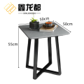 鑫龙都双层方几60cm张 岩板茶几50*50*55cm 张