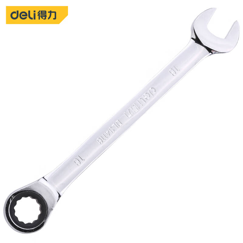 得力工具DL34116_镜面棘轮两用快扳16mm(新VI)