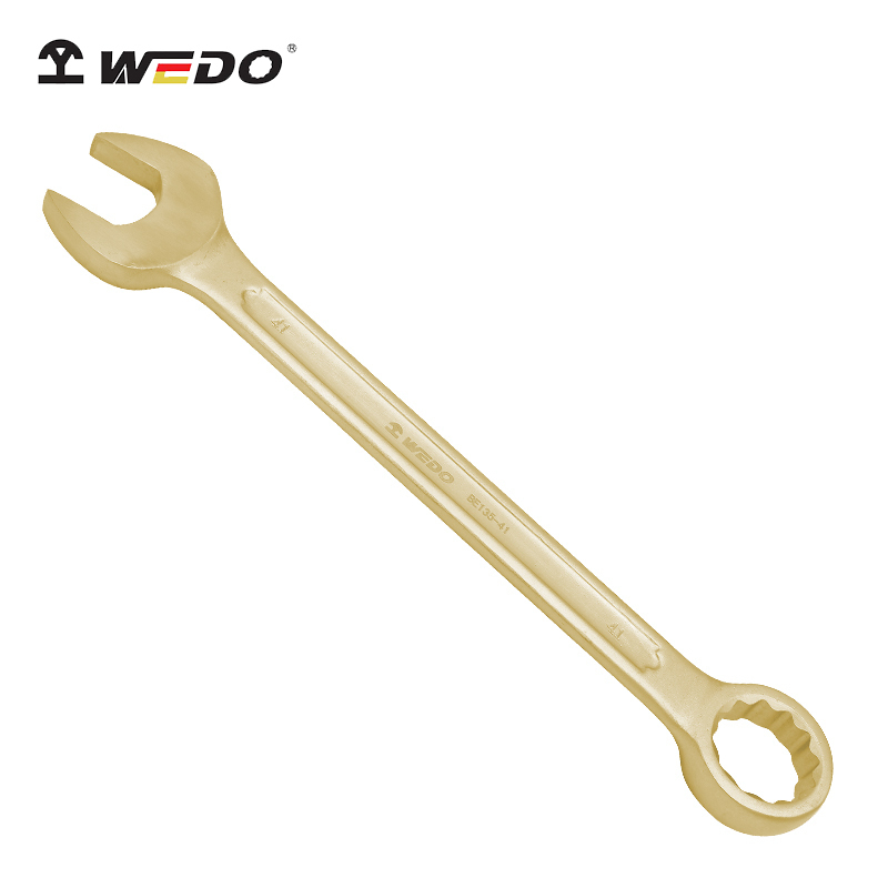 维度(WEDO)AL135-60 防爆呆梅两用扳手 铝青铜 60mm 双头开口梅花扳手 无火花工具 定制高清大图