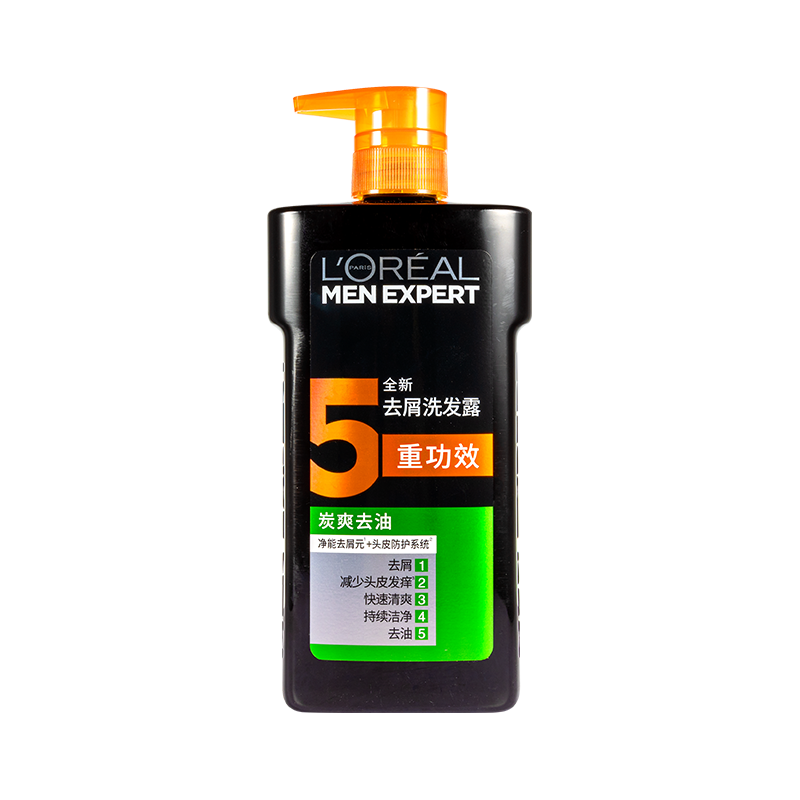 欧莱雅(L’OREAL)男士去屑洗发露(炭爽去油)700ml洗发水大瓶装控油去屑高清大图