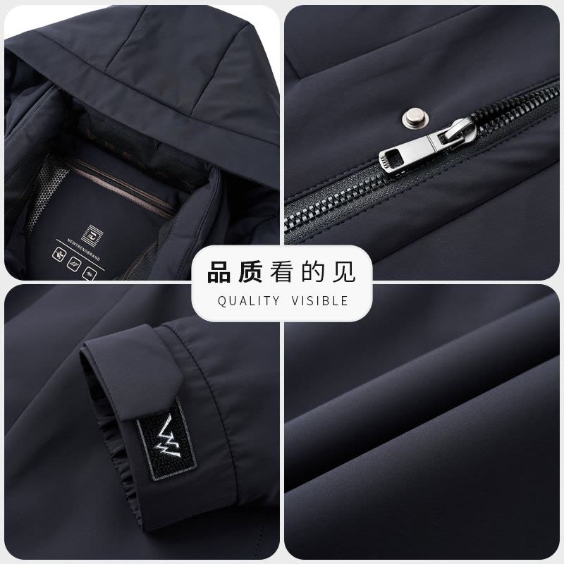 [可拆卸内胆 羽绒新款]秋冬装白鸭绒羽绒服男士极寒保暖爸爸装商务休闲外套夹克男翻领大码新款活里活面羽绒内胆外套男图片