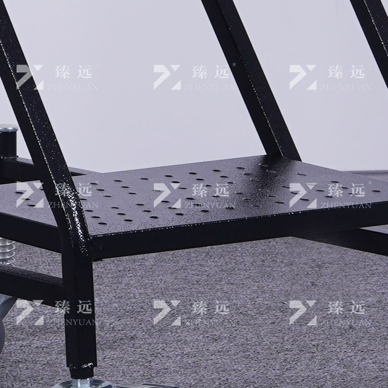 臻远 ZY4092918 档案室推车图书馆小推车手推车 4步书梯黑色高清大图