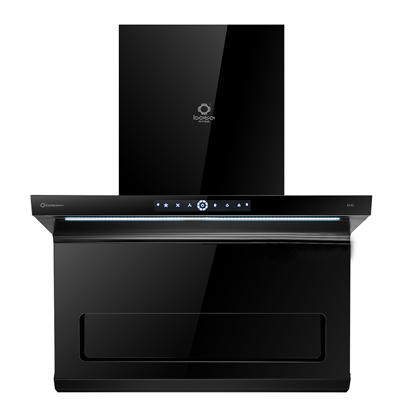 邦太batam30吸油烟机顶侧双吸超大吸力科技智能体感开关电热清洗视频