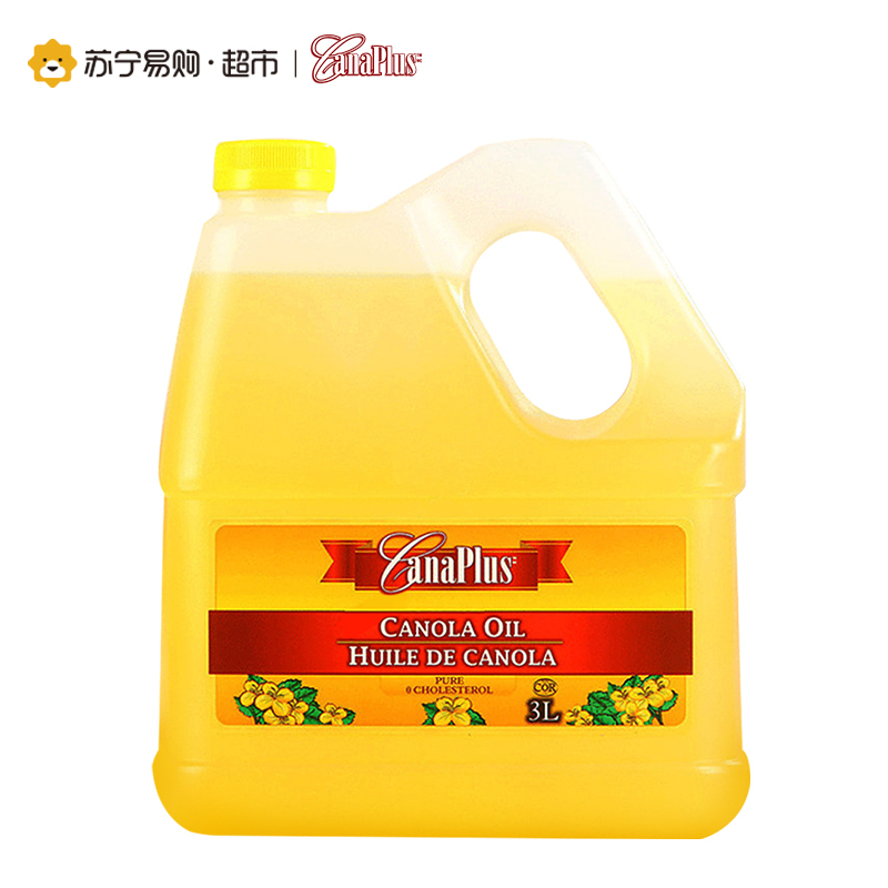 CANAPLUS加拿大原装进口 芥花籽油3L 低温压榨 高烟点 食用油