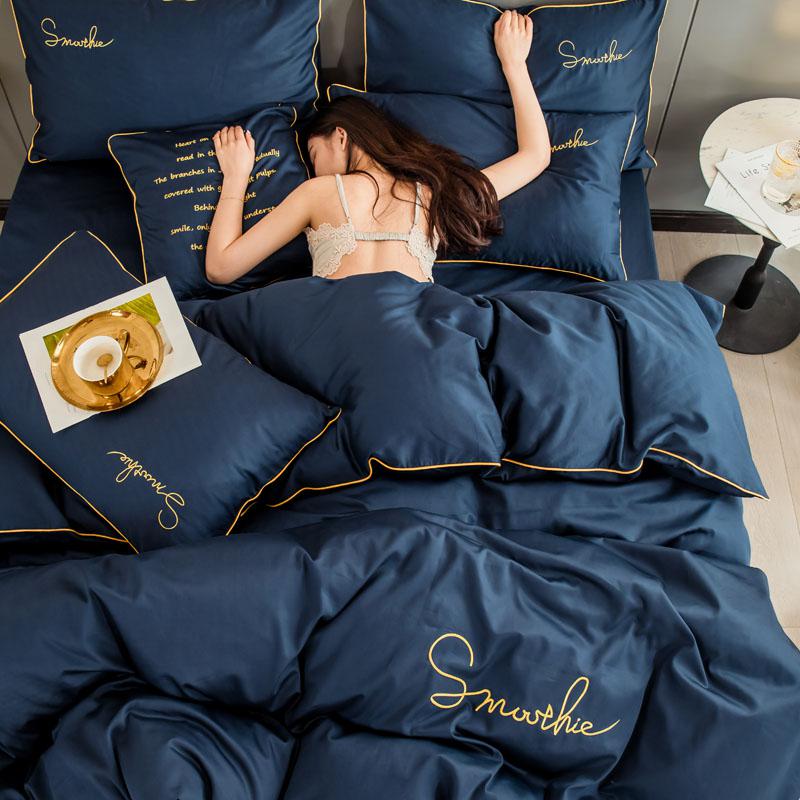 简约北欧纯棉被套单件单人双人150200230欧式别墅被罩1.52m_91_8高清大图