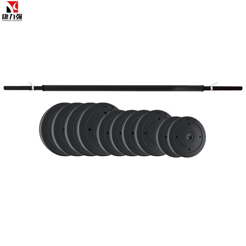 康力强护肩杠铃 环保哑铃 家用练臂肌 护肩杠铃 两用健身器材高清大图