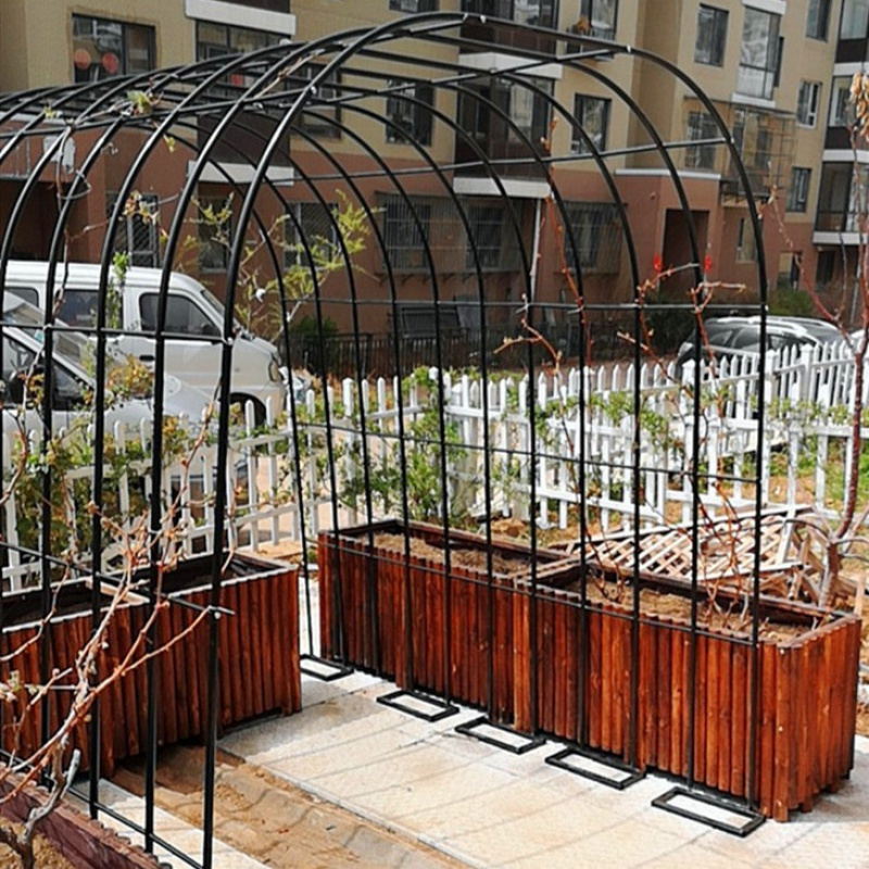 铁艺花架爬藤架花园别墅阳台植物支架铁线莲户外月季葡萄架拱