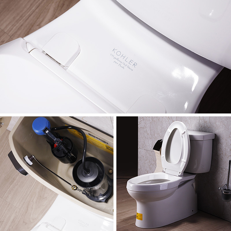 科勒马桶家用裙包分体抽水马桶节水坐便器缓降静音5706T