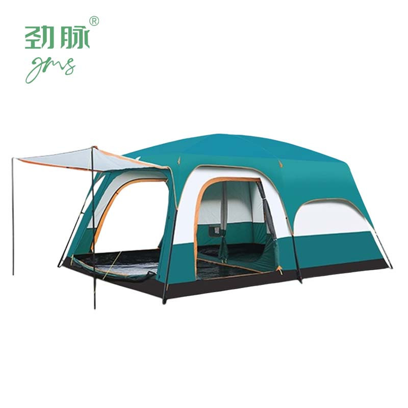 劲脉 户外野营帐篷 咖啡色-430*300*200CM 顶高清大图